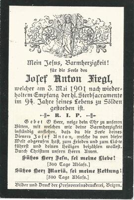 Fiegl Josef Anton, 1901