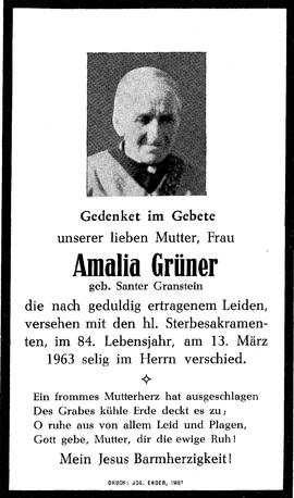 Grüner Amalia, geb. Santer, 1963