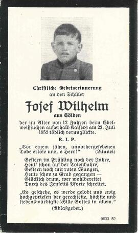 Wilhelm Josef, 1952