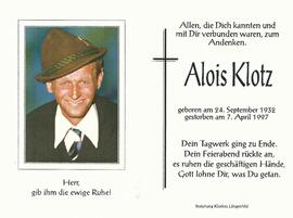 Klotz Alois, 1997