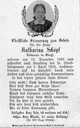 Schöpf Katharina, 1919
