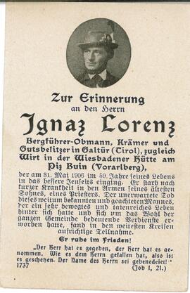 Lorenz Ignaz, 1906