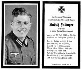 Jabinger Rudolf, 1943