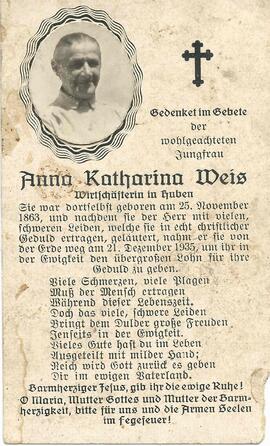 Weis Anna Katharina, 1935