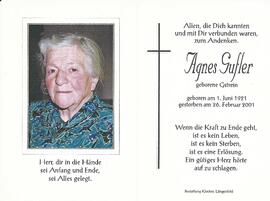 Gufler Agnes, geb. Gstrein, 2001
