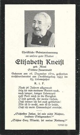 Kneisl Elisabeth, geb. Riml, 1953