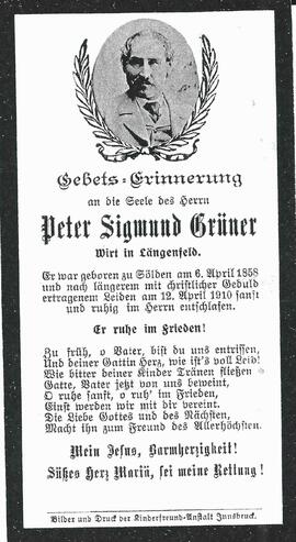 Grüner Peter Sigmund, 1910