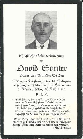 Santer David, 1960