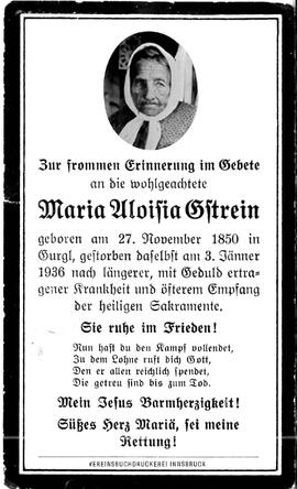 Gstrein Maria Aloisia, 1936