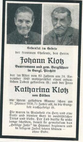 Klotz Johann, 1949