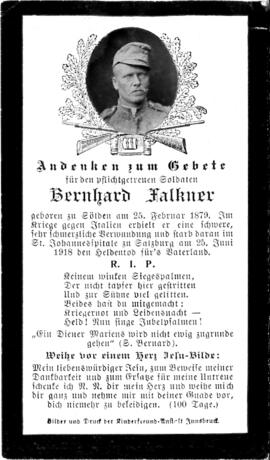 Falkner Bernhard, 1918