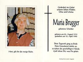 Brugger Maria, geb. Scheiber, 1996