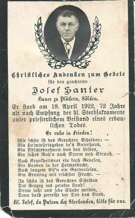 Santer Josef, 1922