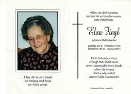 Fiegl Elsa, geb. Rettenbacher, 2001