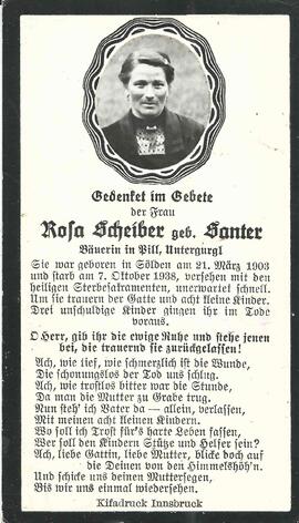 Scheiber Rosa, geb. Santer, 1928