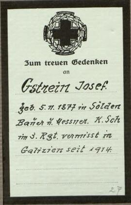 Gstrein Josef, 1914