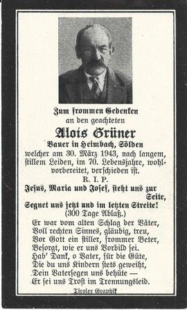 Grüner Alois, 1943