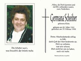 Scheiber Germana, geb. Klotz, 1998