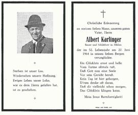 Karlinger Albert, 1964