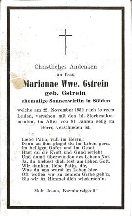 Gstrein Marianne, geb. Gstrein, 1952
