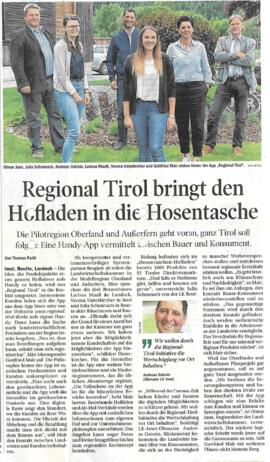 Regional Tirol bringt den Hofladen in die Hosentasche