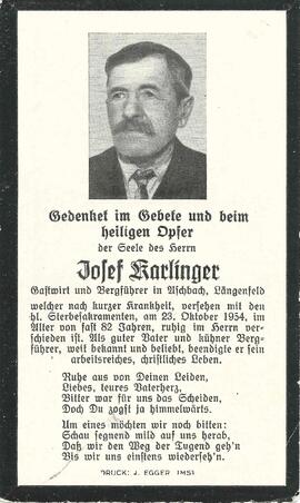 Karlinger Josef, 1954