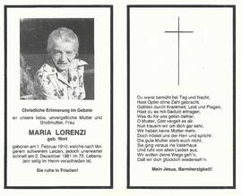 Lorenzi Maria, geb. Riml, 1981