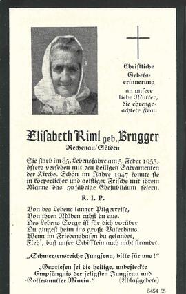 Riml  Elisabeth, geb. Brugger