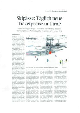 Skipässe: Täglich neue Ticketpreise in Tirol