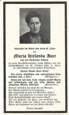Auer Hirlanda Maria, 1943