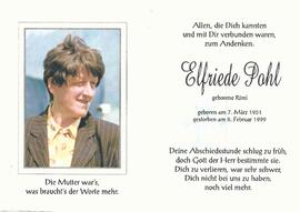 Pohl Elfriede, geb. Riml, 1999