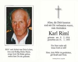 Riml Karl, 1993