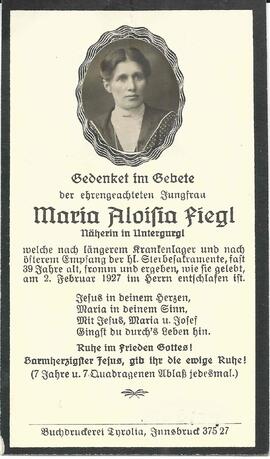 Fiegl Maria Aloisia, 1927