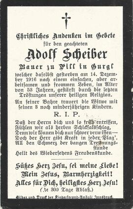 Scheiber Adolf, 1916