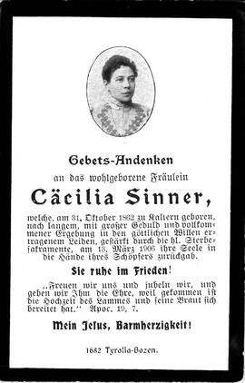 Sinner Cäcilia, 1906