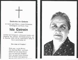 Gstrein Ida, geb. Kneisl, 1974