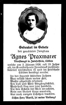 Praxmarer Agnes, 1926