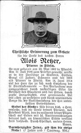 Netzer Alois, 1914