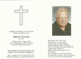 Gstrein Maria, geb. Ribis, 1980