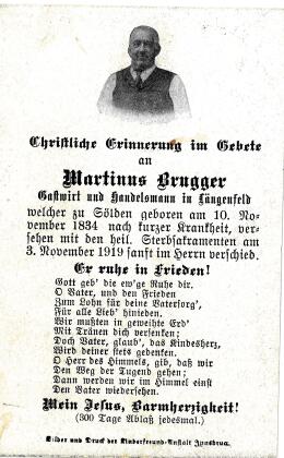 Brugger Martinus, 1919