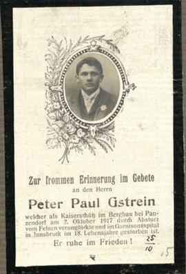 Gstrein Peter Paul, 1916