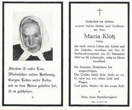 Klotz Maria, 1963