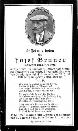 Grüner Josef, 1934