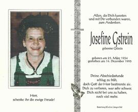 Gstrein Josefine, geb. Gstrein, 1995