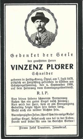 Plörer Vinzenz, 1938