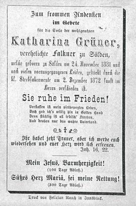 Falkner  Katharina, geb. Grüner, 1872