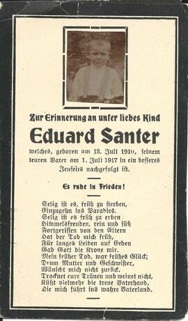 Santer Eduard, 1917