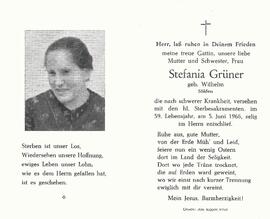 Grüner Stefania, geb. Wilhelm, 1966