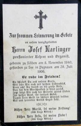 Karlinger Josef, 1906