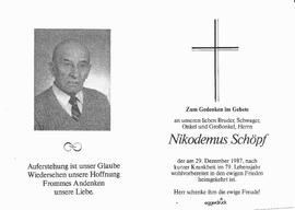Schöpf Nikodemus, 1987